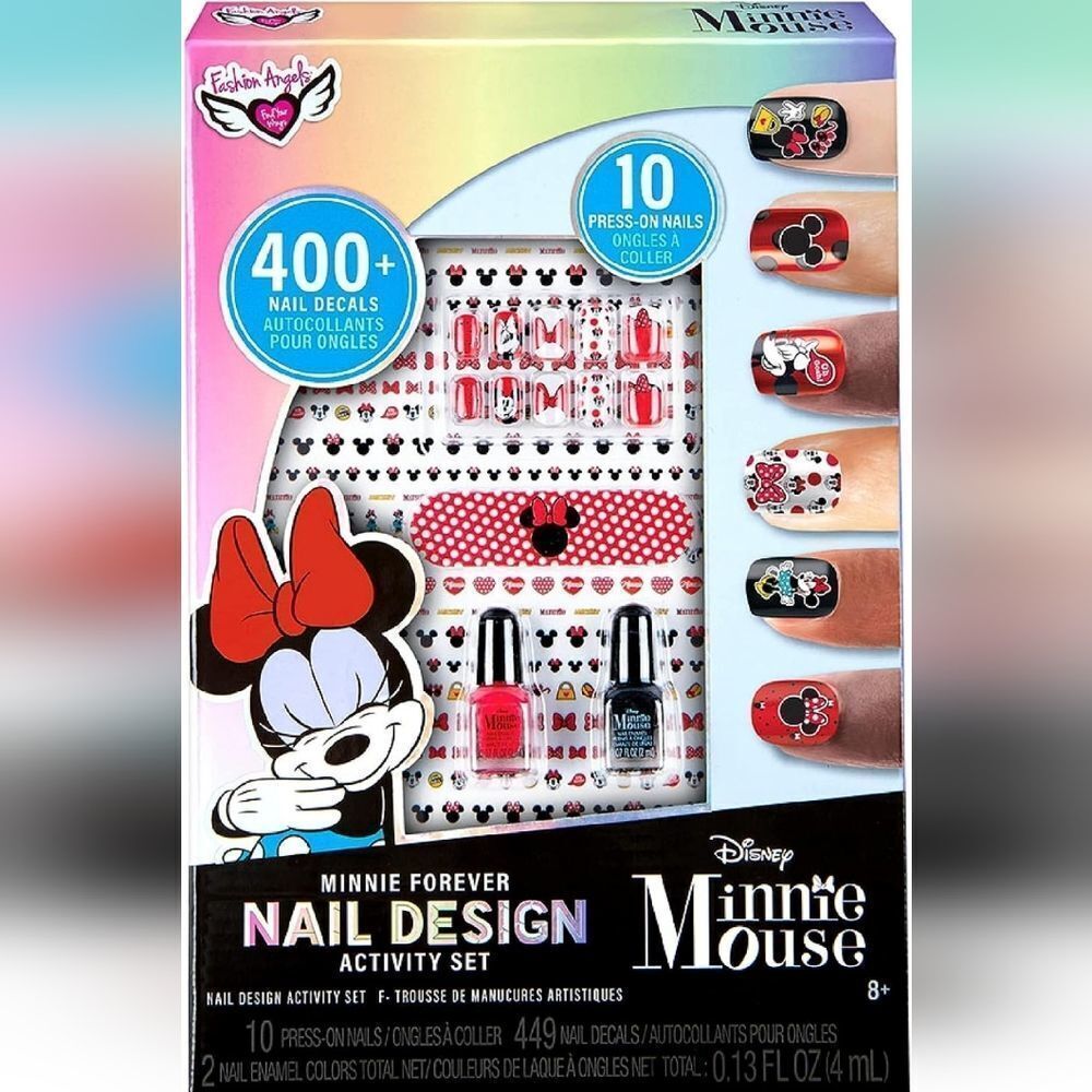 Fashion Angels Minnie Mouse Nail Design Activity Set decals polish set